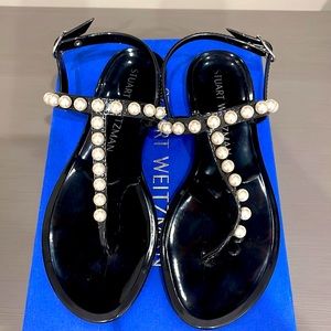 Stuart Weitzman gently used black jelly sandal